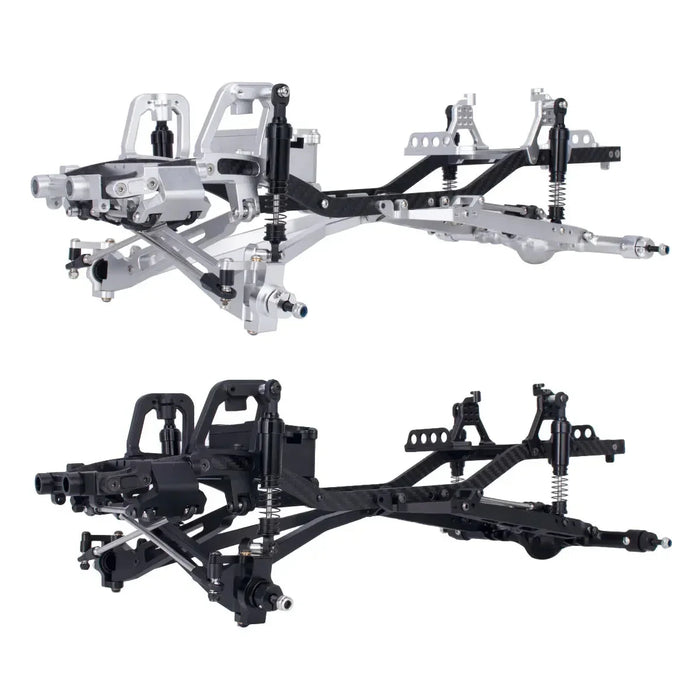Twin I-Beam 2WD Pre-Runner Chassis Kit for Axial SCX10 I II III Pro TRX4 Capra 1/10 (Metaal)