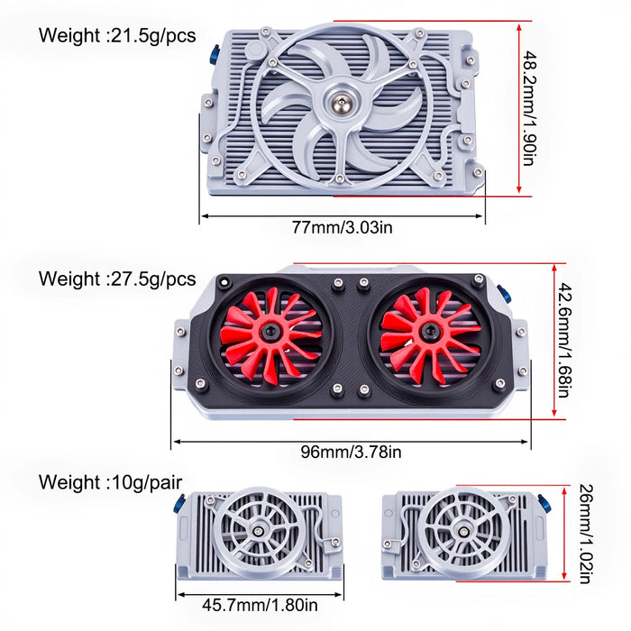 Simulation Heat Dissipation Fan Decor 1/8 1/10
