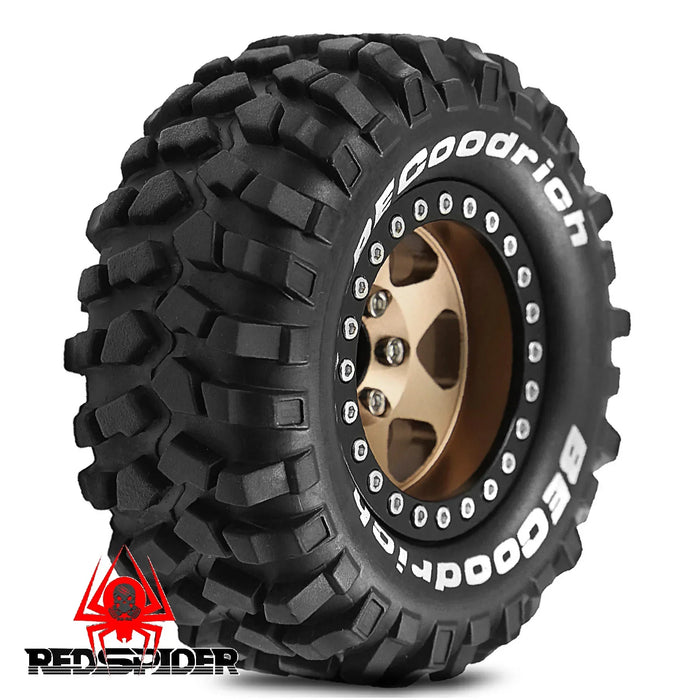 4PCS 1.9" 120x45mm 1/10 Crawler Beadlock Wheels Set (Metaal, Rubber)