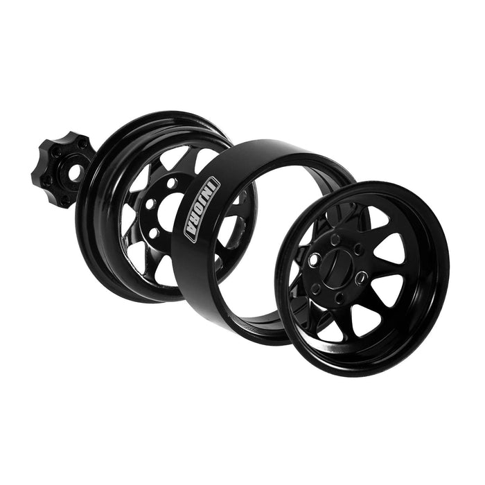 INJORA -4.05mm Offset 1.3" 33.5x14.8mm Beadlock Crawler Wheels 1/24 1/18 (Steel) W1312