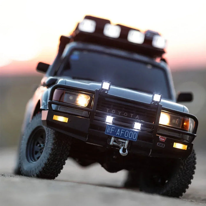 Tube Front Winch Bar Bumper for Axial SCX10 II, TRX4 LC80 Body 1/10 (Metaal)