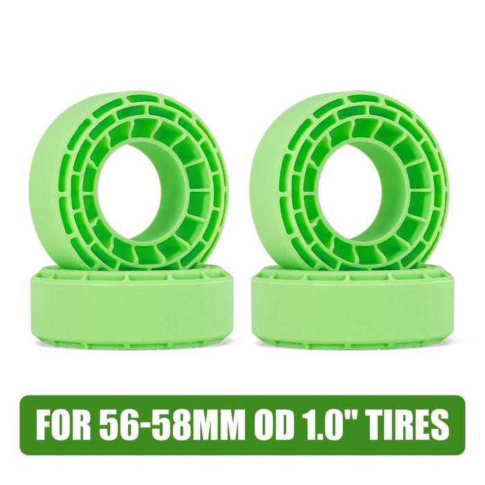 4PCS INJORA 1.0" 56-58x24mm Inserts de pneus en caoutchouc silicone