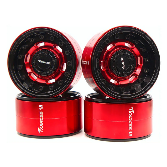 TxxRcss 4PCS 1.9" 55x27mm Beadlock Wheels Rims 1/10 (Alu)