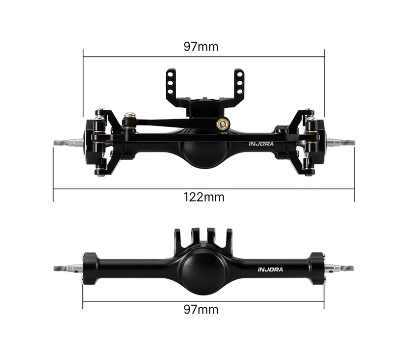 Axes planétaires +4mm pour Traxxas TRX4M 1/18 (Alu, Laiton)