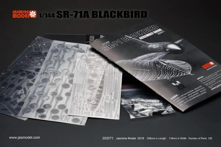 202071 3D 1/144 SR-71A BLACKBIRD Full PE Model Puzzle (120 Pieces, Metal)