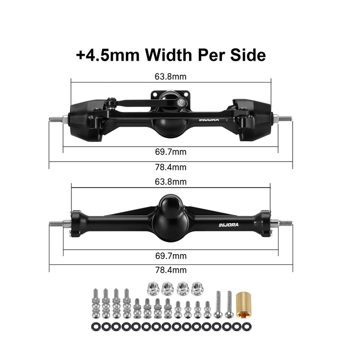 INJORA +4.5mm Planet Axles w/ Double Joint Shafts for Axial SCX30 1/30