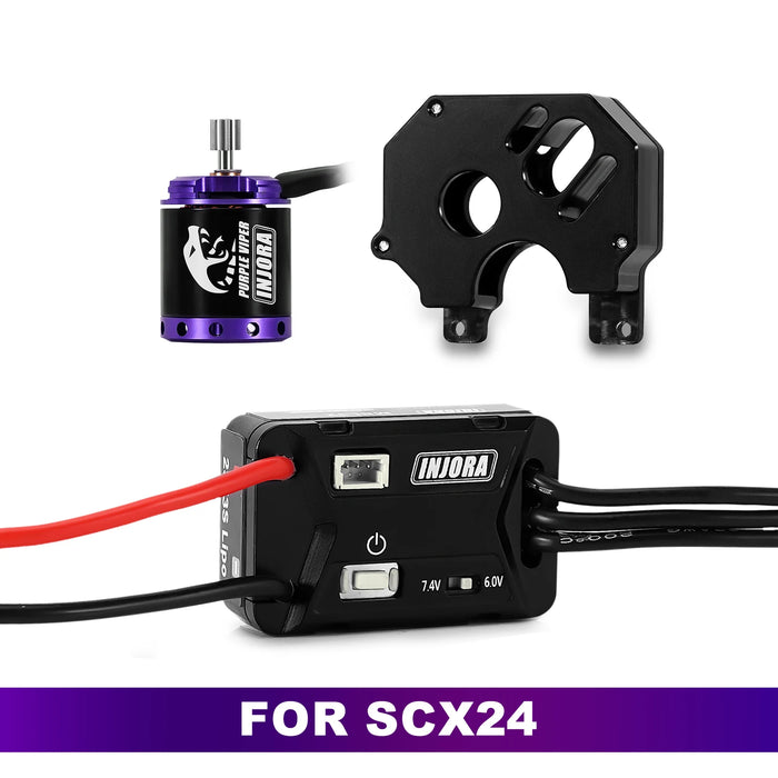 Injora MBL32 G2 ESC & 1721 Purple Viper Motor for Axial SCX24 1/24