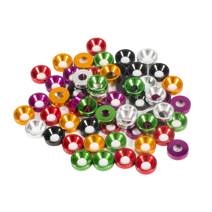 M3 Flat Round Head Screws Countersunk Washers (Alu)
