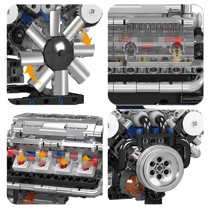 Mould King 10088 Moteur V8 Blocs de Construction (535 Stukken)