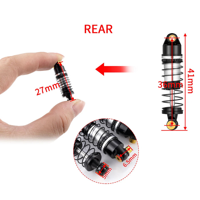 4PCS Front Rear Shock Absorbers for LOSI Micro-B 1/24 (Alu)