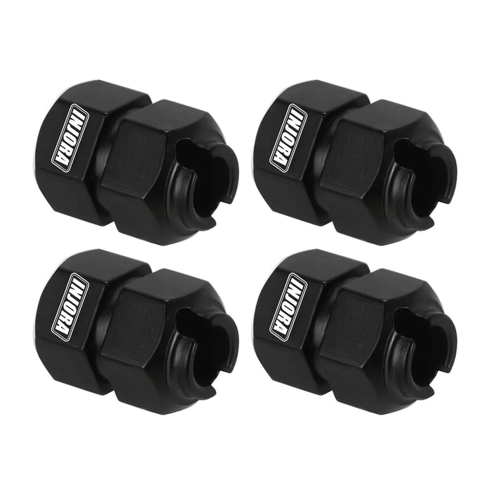INJORA 9mm Thickness Wheel Hex with Nuts for Traxxas TRX4M 1/18 (RVS)