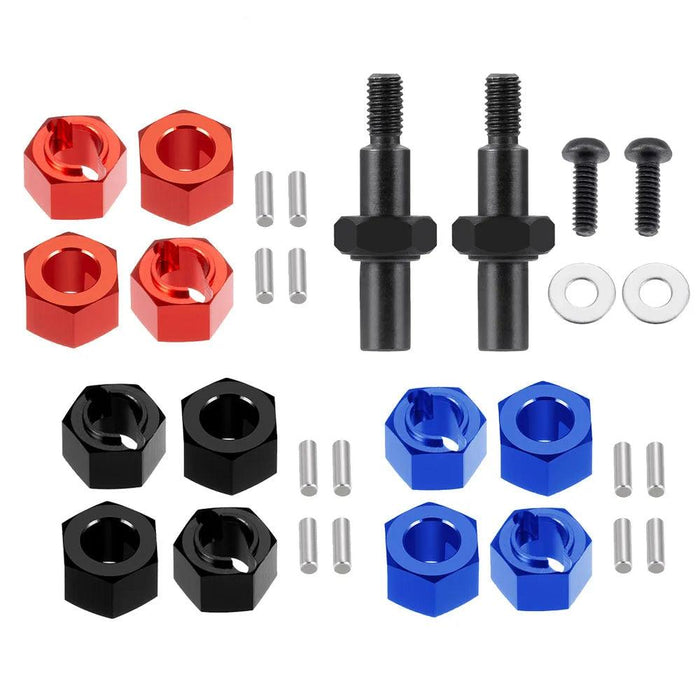 4PCS 7mm Hex Wheel Hub Adapters for Losi Mini-B 1/16, Mini-T 1/18 (Aluminium)