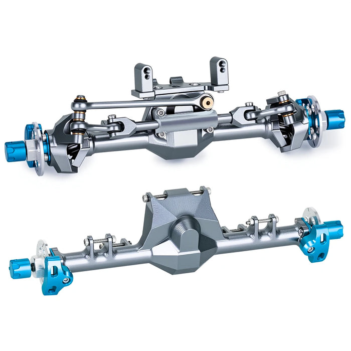 Straight Axle Set w/ Hydraulic Steering Link for Axial SCX24 1/24 (Alu)