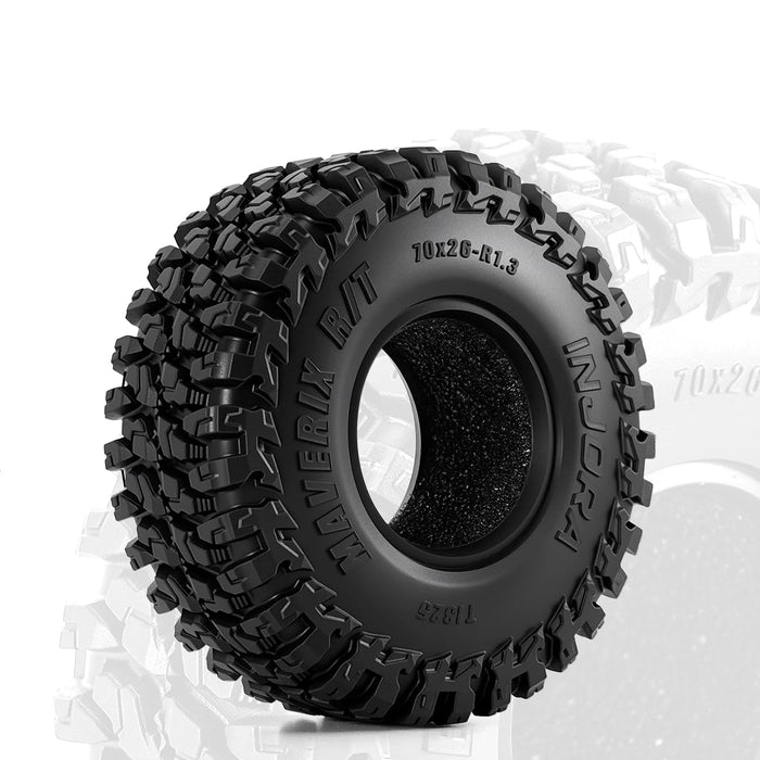 INJORA 4PCS 1.3" 70x26mm MAVERIX R/T Crawler Tires 1/18 1/24