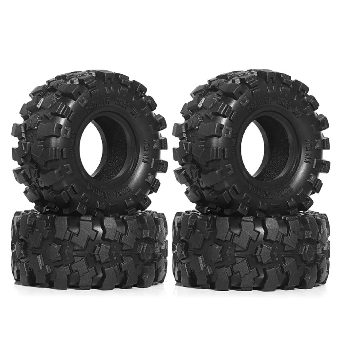 4PCS 1.0" 57x25mm 1/18 1/24 Crawler Tires (Rubber)