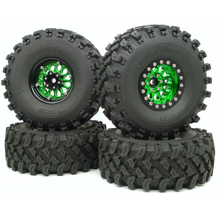 TxxRcss 4PCS 1.9" 120x44mm Beadlock Wheel Set 1/10 (Alu)