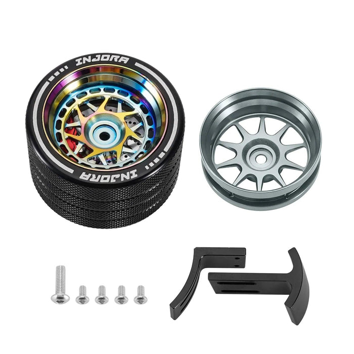 Volant INJORA pour émetteur TQI DX3 NB4 4PV 7PX 10PX (Aluminium)