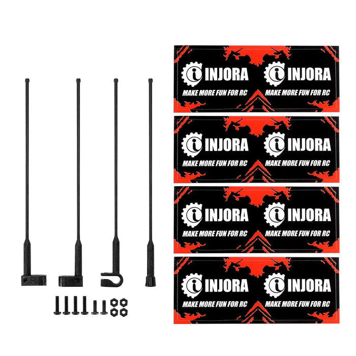 INJORA 10cm Dekorationsantenne mit Flagge 1/18 1/24