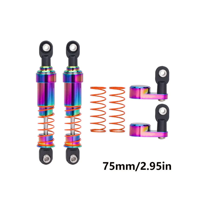 2PCS 75-115mm Shocks w/ Offset Shock Cap for SCX10 TRX4 Capra (Alu)