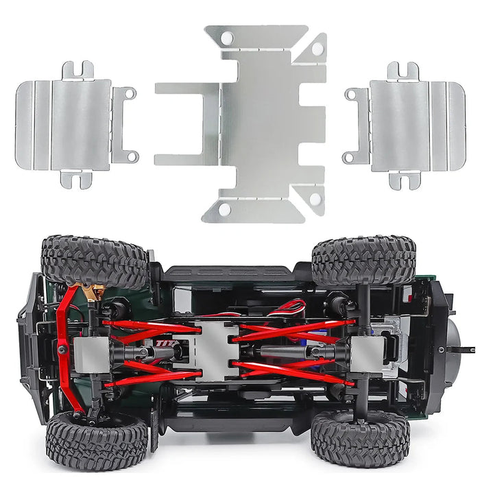 Skid Plate Set for Traxxas TRX-4M Bronco Defender 1/18 (RVS)