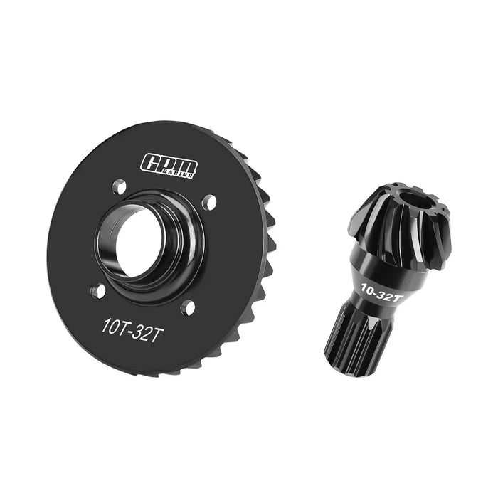 GPM 32/10T Rear Diffs Gear Set for Traxxas Funco 1/6 (Staal)
