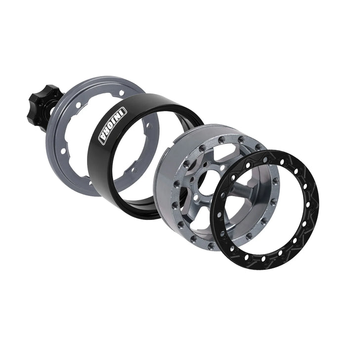 4PCS -5.25mm Offset 1.3" 33.5x16.5mm Beadlock Wheels 1/24 1/18 Crawler (Alu)