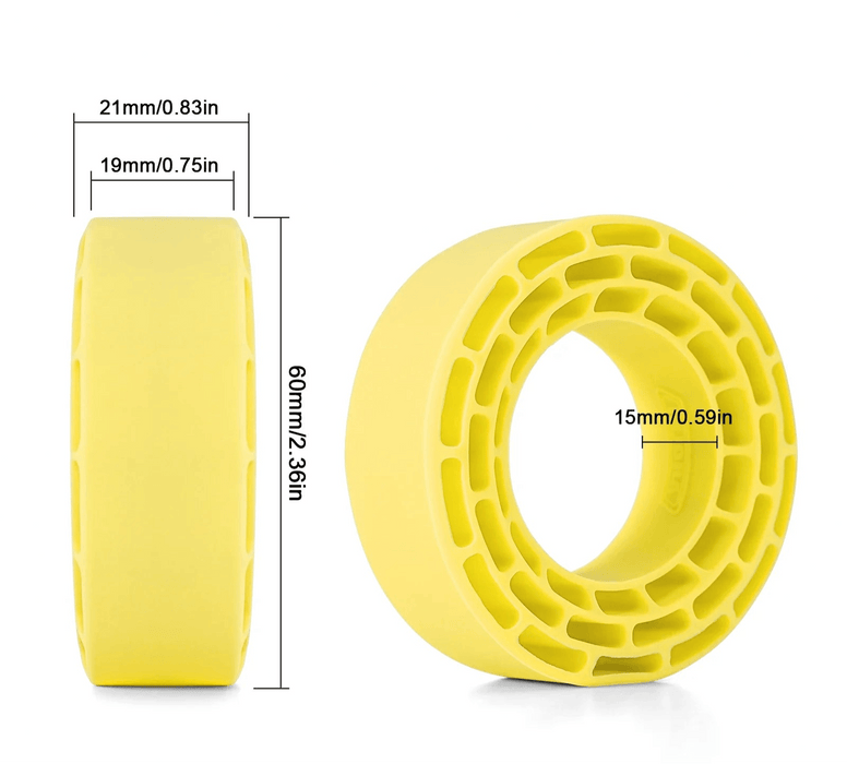 4PCS INJORA 60x21mm 1.3" Inserts de pneus en caoutchouc silicone