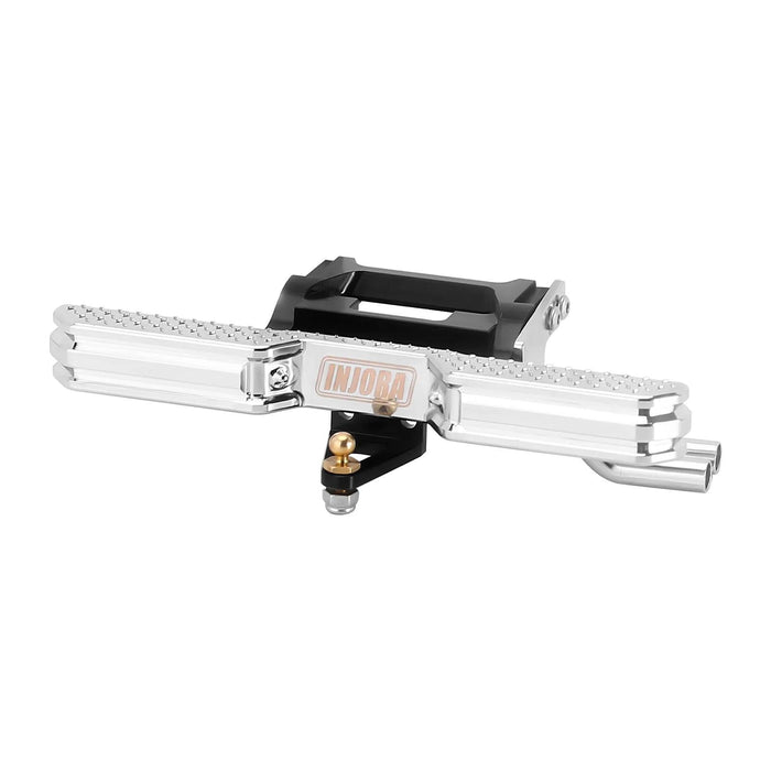 INJORA Front Rear Bumper with Dual Exhaust for Traxxas TRX4M 1/18 (Aluminium)