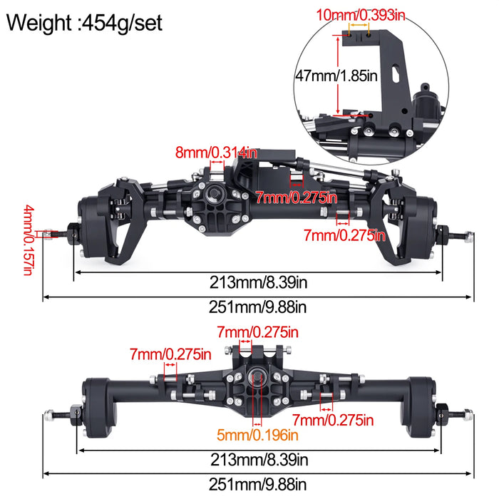 Portal Axle Set for Vanquish H10 1/10 (Plastic)