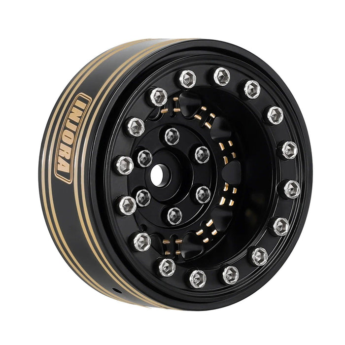 INJORA 1.3" 33.5x16.5mm 1/24 1/18 Crawler Beadlock Wheels (Brass)
