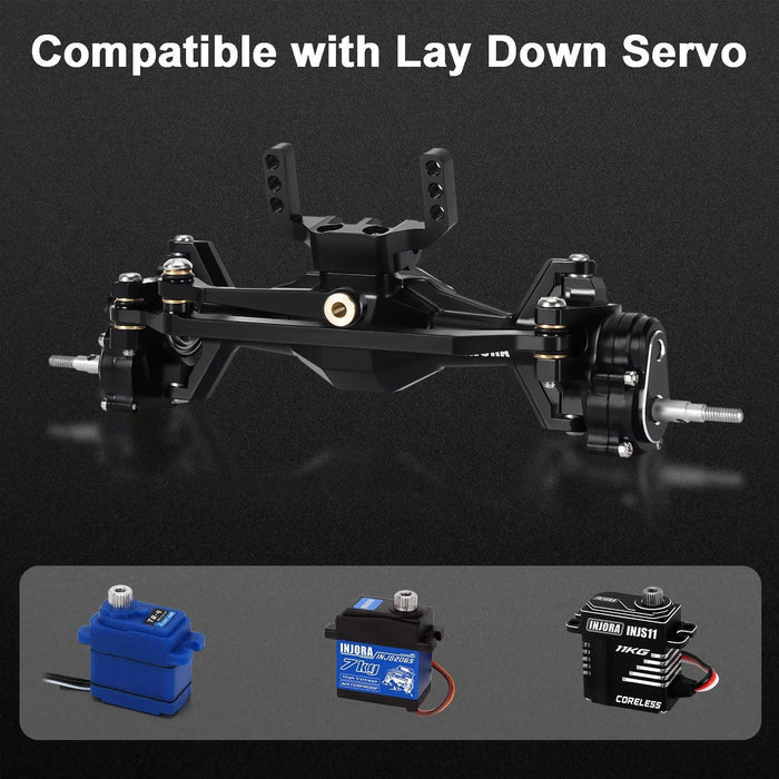 INJORA +5mm Diamond Portal Axles with Servo Mount & Links for Traxxas TRX4M 1/18