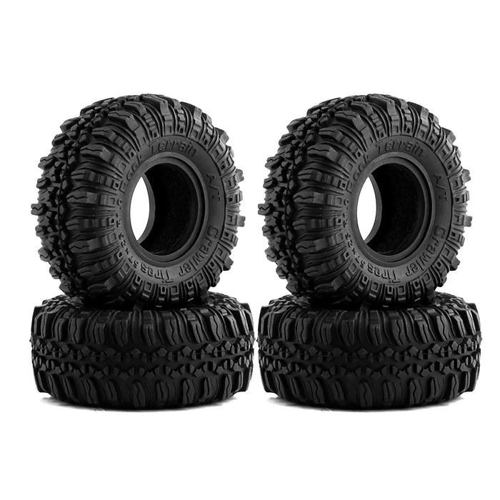 4PCS 1.0" 57x25mm 1/18 1/24 Crawler Tires (Rubber)