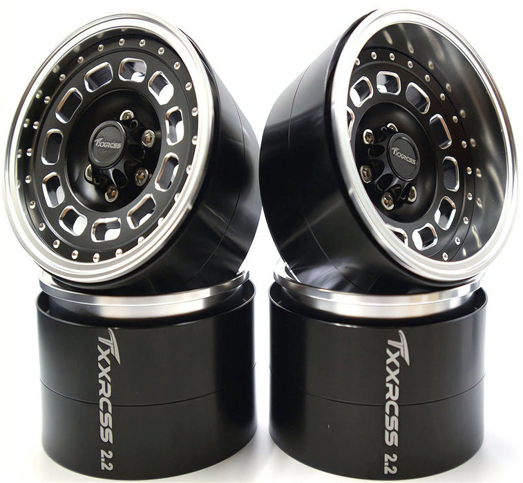 TxxRcss 4PCS 2.2" 61.5x40mm Beadlock Wheel Rims 1/10 (Alu)