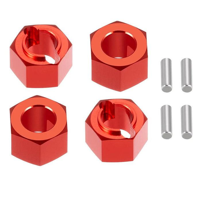 4PCS 7mm Hex Wheel Hub Adapters for Losi Mini-B 1/16, Mini-T 1/18 (Aluminium)
