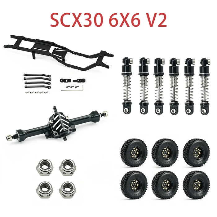 Upgrades 6X6 Chassis Set for Stock Axial SCX30 1/30