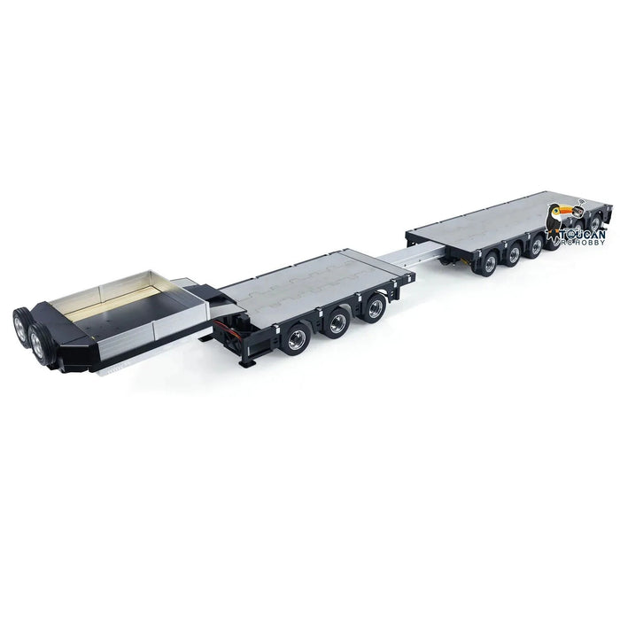 9 Axles Trailer Extendible Trailers w/ LED Lights 1/14 (Metaal) TH23522