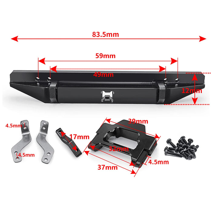 Vorder-/Hinterer Stoßfänger zum Schutz vor Kollisionen für Traxxas TRX-4M Defender 1/18 (Metaal)