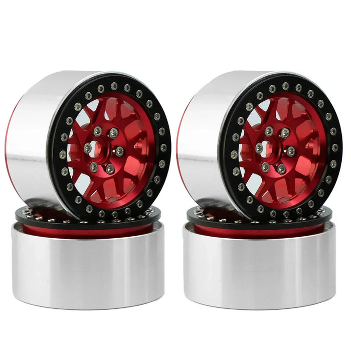 4PCS 2.2" 65x35mm 1/10 Crawler Beadlock Wheels Set (Metal)