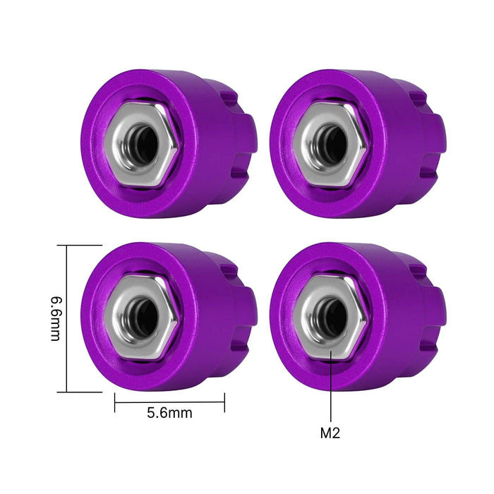 INJORA M2 M2.5 Wheel Lock Nuts with Aluminium Cap 1/24 1/18