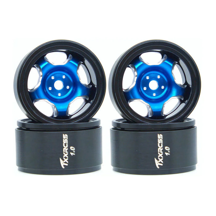 TxxRcss 4PCS 1.0" 27.5x16mm Beadlock Wheel Rims 1/18/24 (Alu)