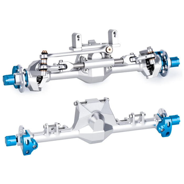 Straight Axle Set w/ Hydraulic Steering Link for Axial SCX24 1/24 (Alu)