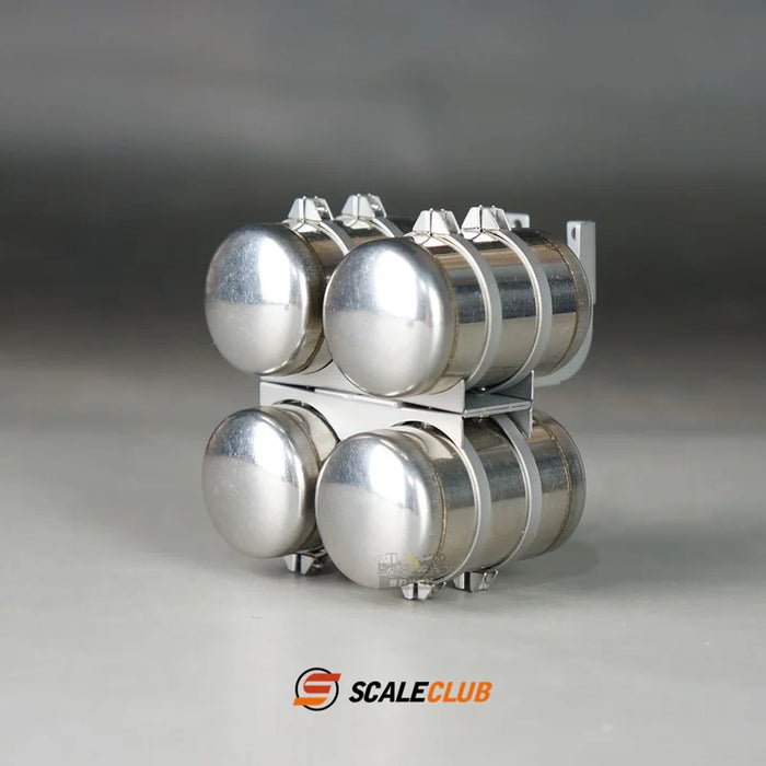 Scaleclub Four Gas Tank for Tractor Truck 1/14 (Metal)