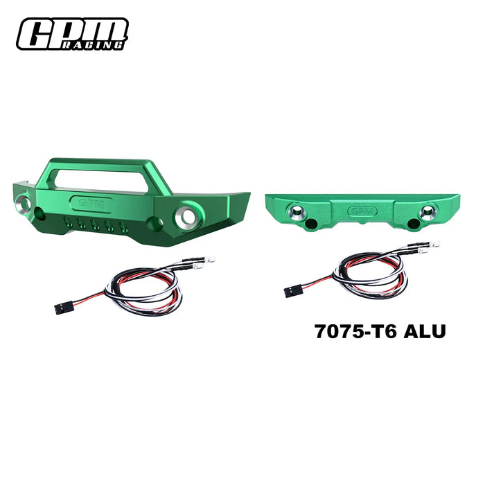 GPM Front & Rear Bumper w/Led Lights for Traxxas Mini Maxx 1/16 (Alu)
