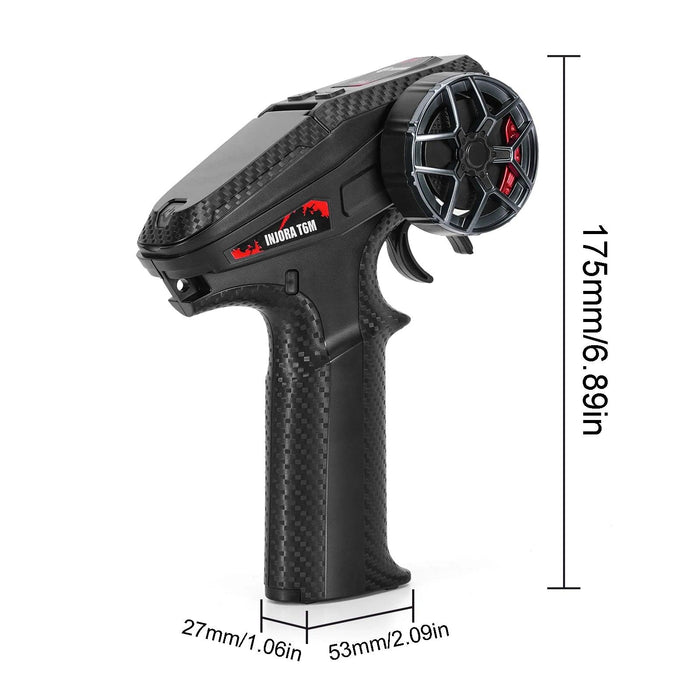 INJORA T6M Émetteur Micro Radio Numérique 2,4 GHz avec Récepteur 6CH