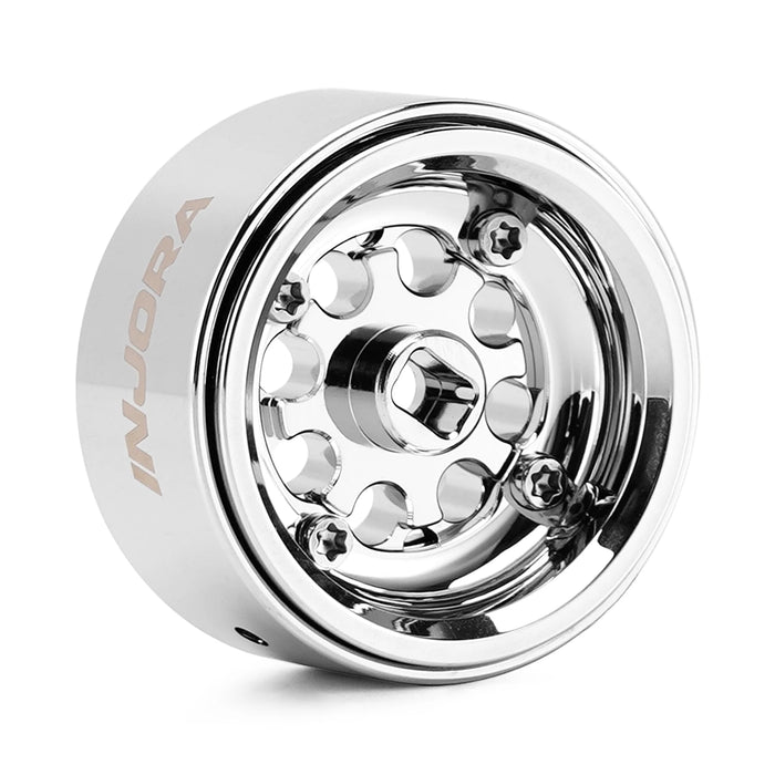 INJORA 4PCS 0.6"/0.7" 37×15mm Beadlock Wheel & MAVERIX M/T Tire Set 1/30