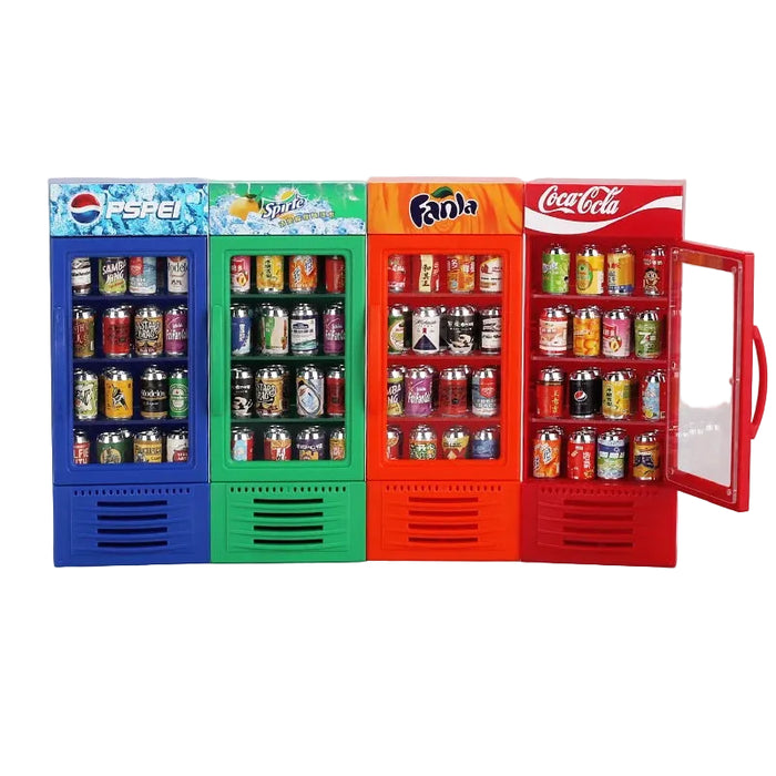 Mini Simulation Cola Refrigerator Model Decoration 1/10