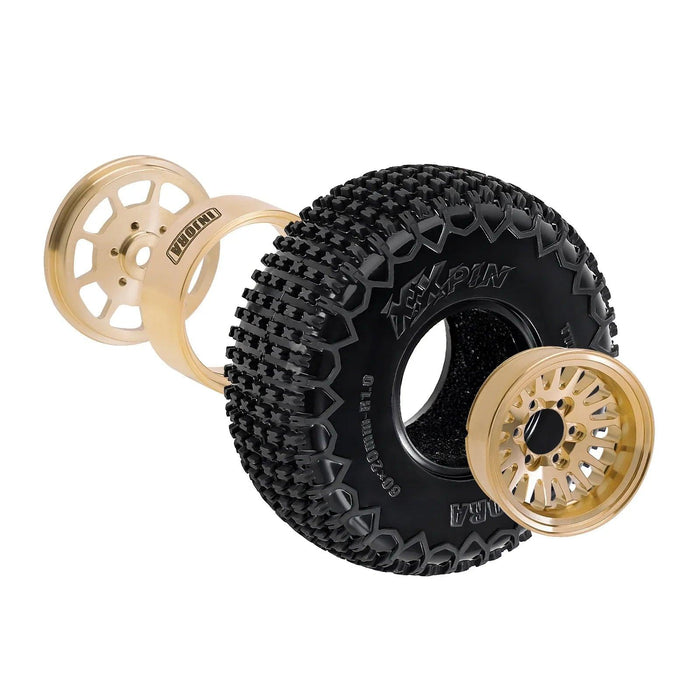 INJORA 1.0" 60x20mm 1/18 1/24 Crawler Beadlock Wheels Set