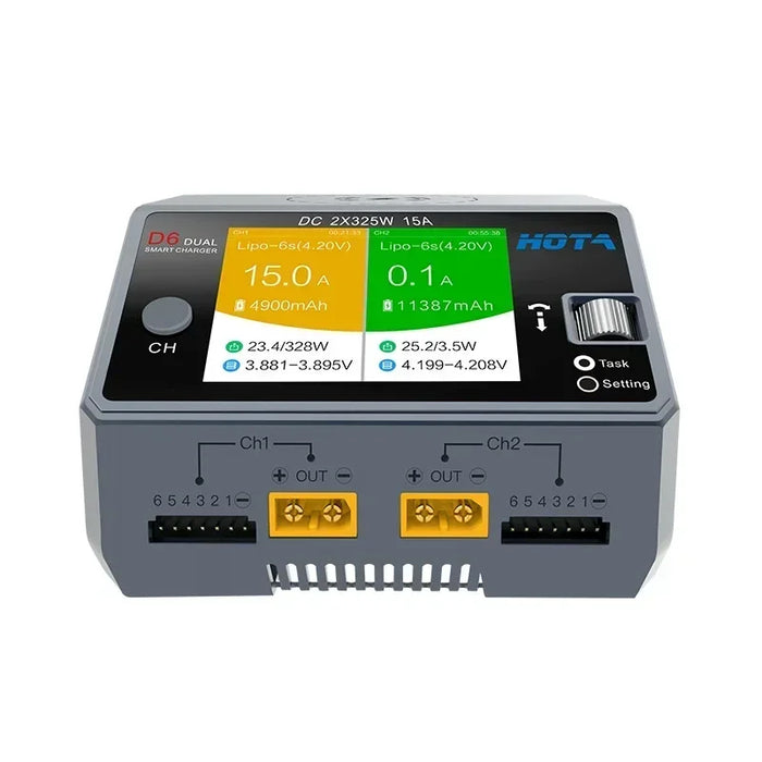 HOTA D6 650W 15A Dual Channel DC Smart Charger