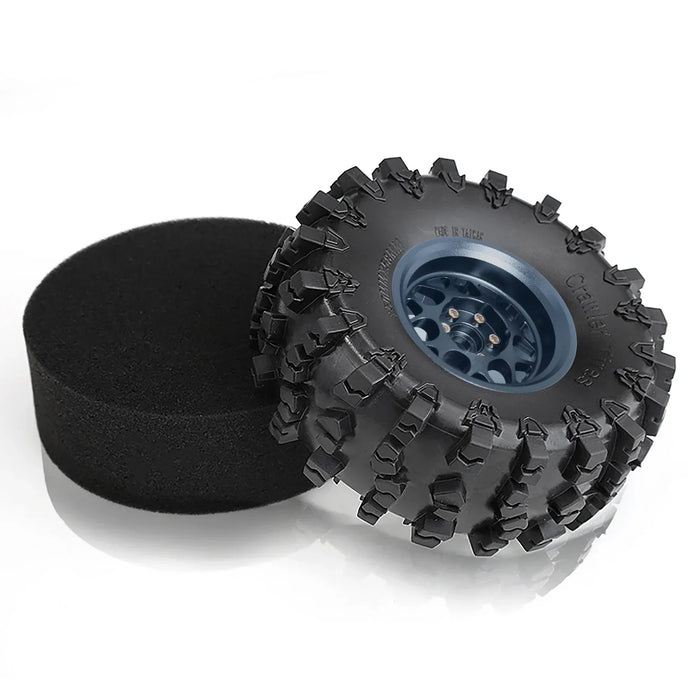 4PCS 2.2" 150x58mm 1/10 Crawler Beadlock Wheels Set (Metaal, Rubber)