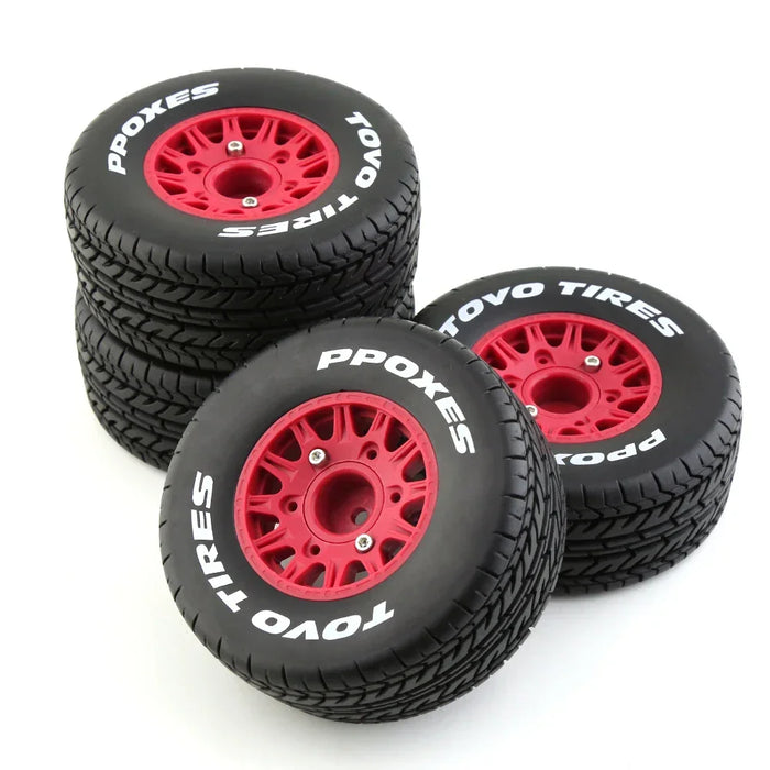 4PCS 113x45mm 1/8 1/10 Short Course Wheels Set (Plastic, Rubber)